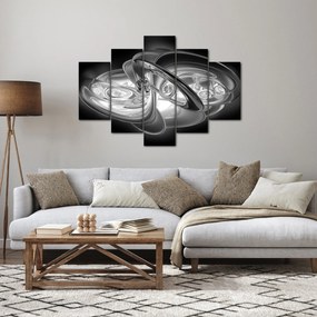 Obraz modernej sivej abstrakcie (150x105 cm)
