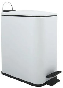 Spirella pedálový odpadkový kôš ERIK matná biela oceľ 5 L 10.20496