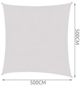 Tieniaca plachta štvorec 5m 10188 sivá 220g/m