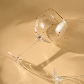 Pohár na stopke PEDRA s bodkami 763304 520 ml