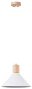Sollux SL.1319 - Luster na lanku JAGA 1xE27/15W/230V pr. 30 cm biela