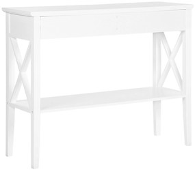 Konzolový stolík s 2 zásuvkami biely AVENUE Beliani