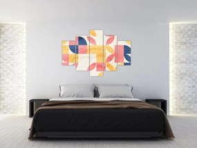 Obraz - Abstrakcia s retro vzormi (150x105 cm)