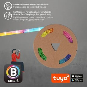 Brilo - LED RGBW Stmievateľný pásik 6,5m LED/18W/230V Wi-Fi Tuya + DO