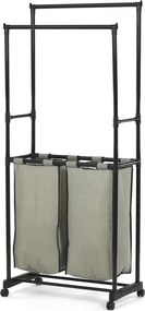 Stojan s úložným priestorom GD-176 BK, plast, čierna