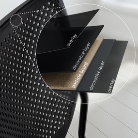 Stolička Kaber - čierna/čierna