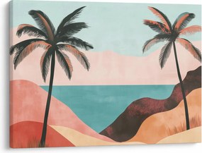 Obraz - Palmy pri mori (70x50 cm)