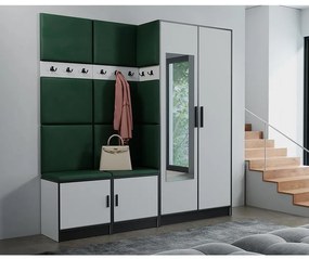 Predsieňový nábytok Roj 21 biely + Kronos 19 zelená