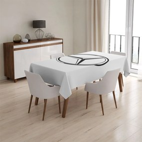 Sablio Obrus Logo 1 Biela - 145x240 cm