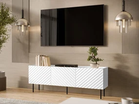 TV stolík/skrinka Gretzo 165 3D, Farby: biela