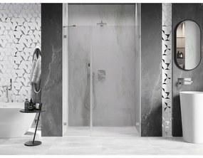 Mexen Lunar-B, otočné sprchové dvere pravé 150 cm, 8mm číre sklo, oceľový profil, 832S-150-050-97-00-P