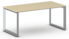 Kancelársky stôl PRIMO INSPIRE, 180x90 cm, sivostrieborná podnož, breza