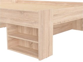 Manželská posteľ 160 cm BRW Nepo Plus 14 (dub sonoma) (bez roštu) . Vlastná spoľahlivá doprava až k Vám domov. 1098330