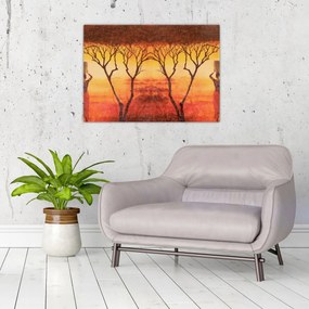 Sklenený obraz - Africká savana (70x50 cm)