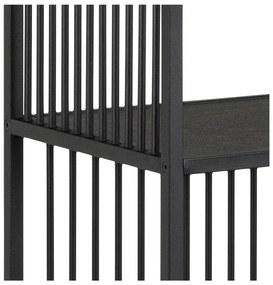 Čierna knižnica v dekore kameňa 85x185 cm Strington – Actona