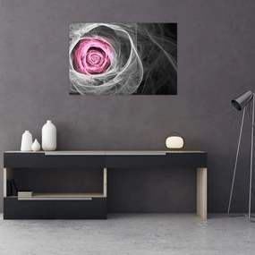 Obraz - Abstraktné ruže, fuchsiová (90x60 cm)