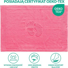 PODLOŽKA DO KÚPEĽNE HOTEL FEET 50X70 CM RUŽOVÁ