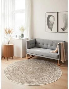 Béžovo-krémový okrúhly koberec ø 120 cm Gloria Cavallo – Hanse Home