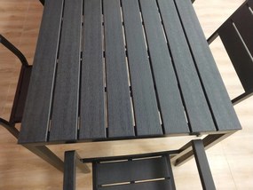 ModernHome Záhradný stôl 156 x 78 cm - Čierny