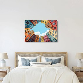 Obraz - Medzi domami (90x60 cm)