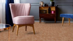 ITC, Koberec metráž Velvet Rock 6934, na mieru, šíře 4m, oranžová, twinback (filc+juta), obchodné priestory