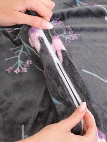 Predĺžené obliečky mikroplyš Exclusive – Vlčie maky tmavo sivá