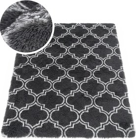TZ Tmavosivý vzorovaný koberec shaggy Decor Latern Rozmer: 160x200 cm