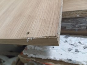 AKCIA Nástenný TV stolík ENTSIAN 150x40cm, dub artisan II. akosť