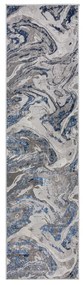 Flair Rugs, Behúň Eris Marbled Navy, 80x300, modrá, chodba / predsieň