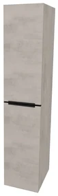 Mereo, Mereo Mailo, kúpeľňová skrinka vysoká 170 cm, čierne madlo, Multidecor, Chromix strieborný, MER-CN594LPBACST