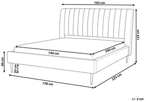 Manželská posteľ 140 cm Marvik (béžová). Vlastná spoľahlivá doprava až k Vám domov. 1081275