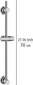 Samodržiaca sprchová tyč z nerezovej ocele v lesklej striebornej farbe 70 cm – Wenko