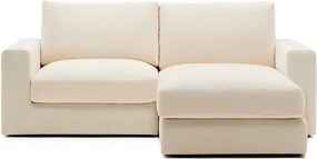 Béžová ženilková rohová pohovka (pravý roh/s leňoškou) Alea – Kave Home