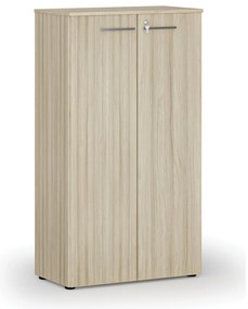 Kancelárska skriňa s dverami PRIMO WOOD, 800 x 420 x 1434 mm, dub prírodný