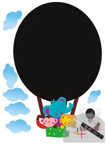 Set tabuľovej samolepky a popisovacej fixky Fanastick Hot Air