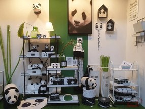 Sada 3papírových okrúhlych boxov Panda - Ø32 * 18cm