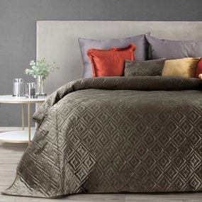 EUROFIRANY prehoz na posteľ z mäkkého zamatu 220 cm x 240 cm hnedá 100 % polyester Rozmery textílií: 170 cm x 210 cm