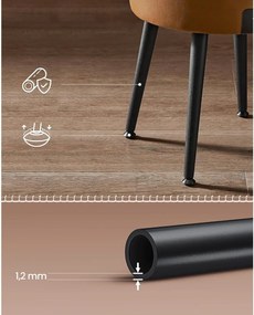 EKHO taburetka, odkladací stolík s úložným priestorom, syntetická koža, karamelovo hnedá