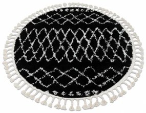 Koberec BERBER ETHNIC G3802 kruh čierny / biely Fredzle berber marokánsky