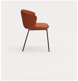 Oranžové čalúnené jedálenské kreslá v súprave 2 ks Add – Teulat