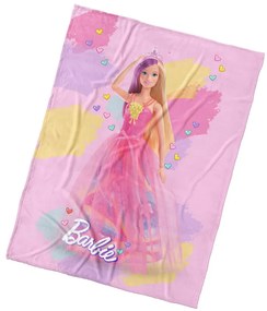 Detská deka Carbotex Barbie Rainbow World, 130 x170 cm