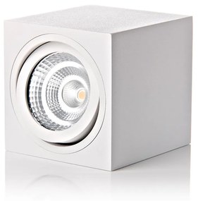 LED2 Bodové flexibilné stropné LED osvetlenie BOX, 6W, teplá biela, hranaté, biele