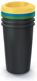Set košov na triedený odpad, okrúhle, 3 x 45 l, farebná