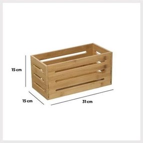 Úložný box, bambusový, SELENA 15x31x15