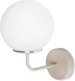 Nástenné svietidlo Florence 2, 1x biele sklenené tienidlo, be/g