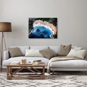 Sklenený obraz pláže Nusa Penida, Indonézia (70x50 cm)