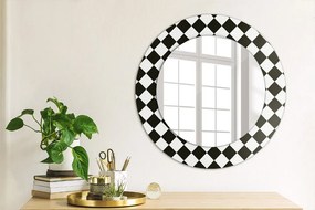 Okrúhle ozdobné zrkadlo Šachový stôl fi 50 cm