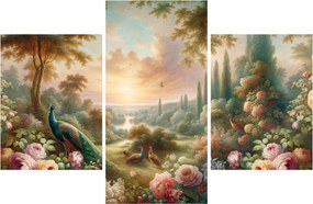Obraz - Pávy v záhrade (90x60 cm)