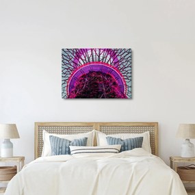 Abstraktný obraz - fialové vetvy (70x50 cm)