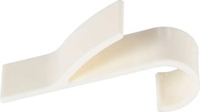 KIK Kúpeľňový háčik na radiátor plastový krémový – vešiak na uteráky 9,5×6 cm
